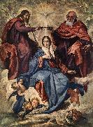 VELAZQUEZ, Diego Rodriguez de Silva y The Coronation of the Virgin jh oil on canvas